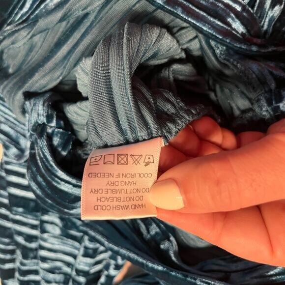 NBD Illusion Women's Teal Blue Shoulder Pad Wrap Velvet Mini Dress Size Xl - Picture 9 of 10